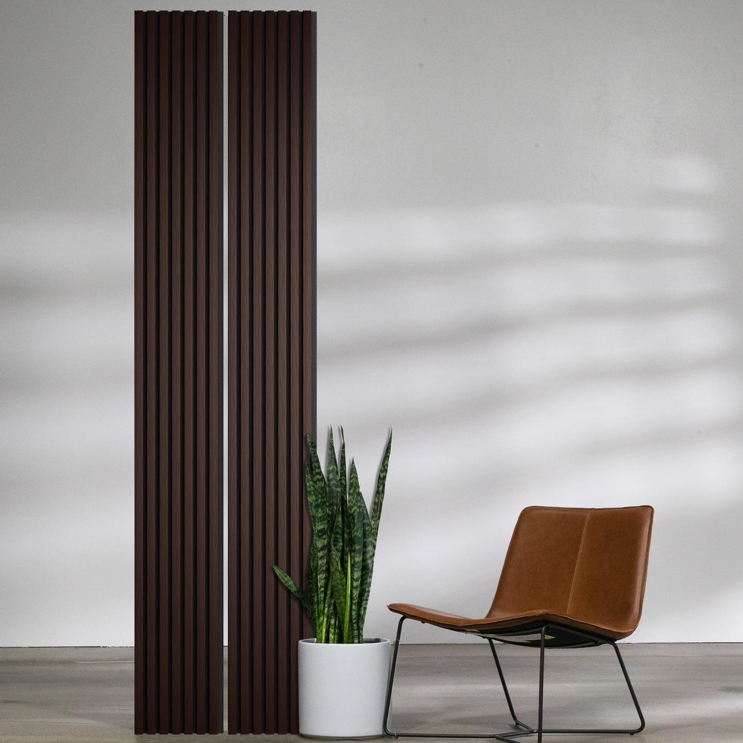 Mocha (Dark Walnut) Monon Ikos Acoustic Wall Panel Sample